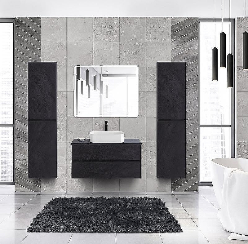 Тумба под раковину Cezares Molveno 46 100 MOLVENO 46-100-2C-SO-NR подвесная Nero, купить, цена, заказать, магазин, доставка, скидка, промокод, купить, цена, заказать, магазин, доставка, скидка, промокод