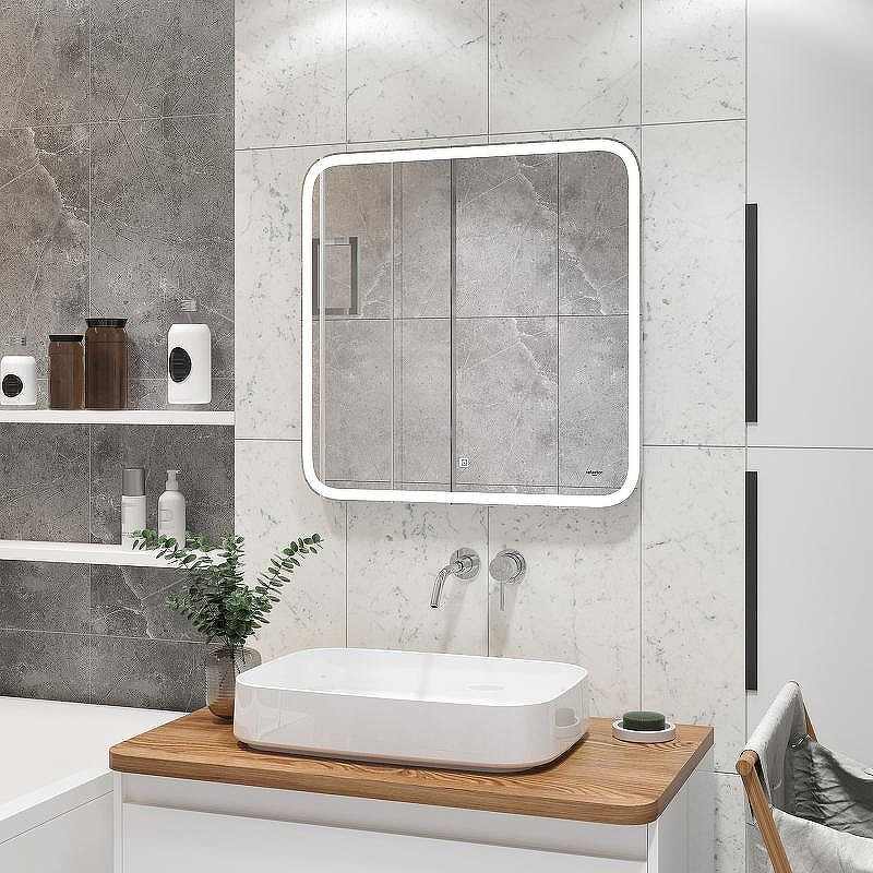 Зеркало Reflexion Magic 700x700 RF5938CD с подсветкой с сенсорным выключателем и диммером, купить, цена, заказать, магазин, доставка, скидка, промокод, купить, цена, заказать, магазин, доставка, скидка, промокод