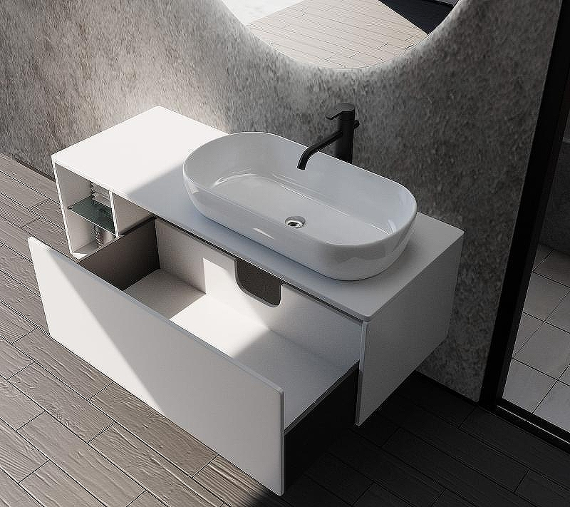 Тумба с раковиной SanVit Оскар 120 R koskar120R подвесная Белая, купить, цена, заказать, магазин, доставка, скидка, промокод, купить, цена, заказать, магазин, доставка, скидка, промокод