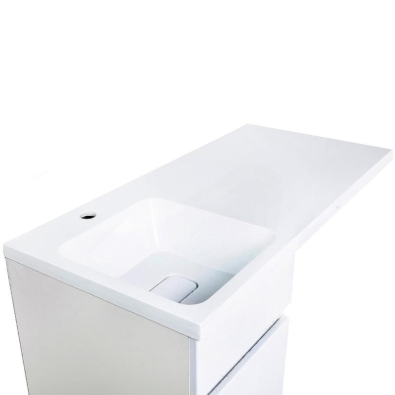 Тумба с раковиной Orange Sistema 100 L STK-40TUW+RAL с бельевой корзиной Белая, купить, цена, заказать, магазин, доставка, скидка, промокод, купить, цена, заказать, магазин, доставка, скидка, промокод