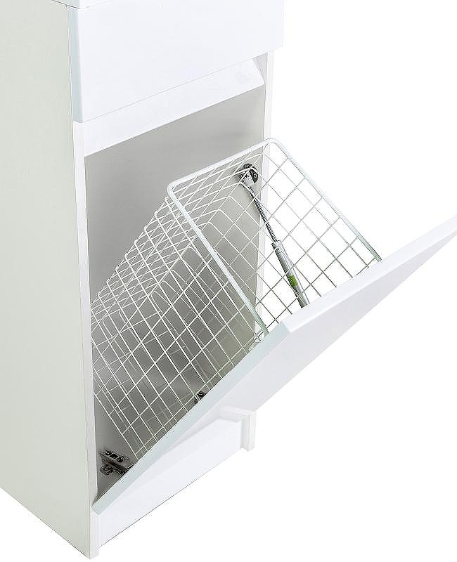 Тумба с раковиной Orange Sistema 100 L STK-40TUW+RAL с бельевой корзиной Белая, купить, цена, заказать, магазин, доставка, скидка, промокод, купить, цена, заказать, магазин, доставка, скидка, промокод