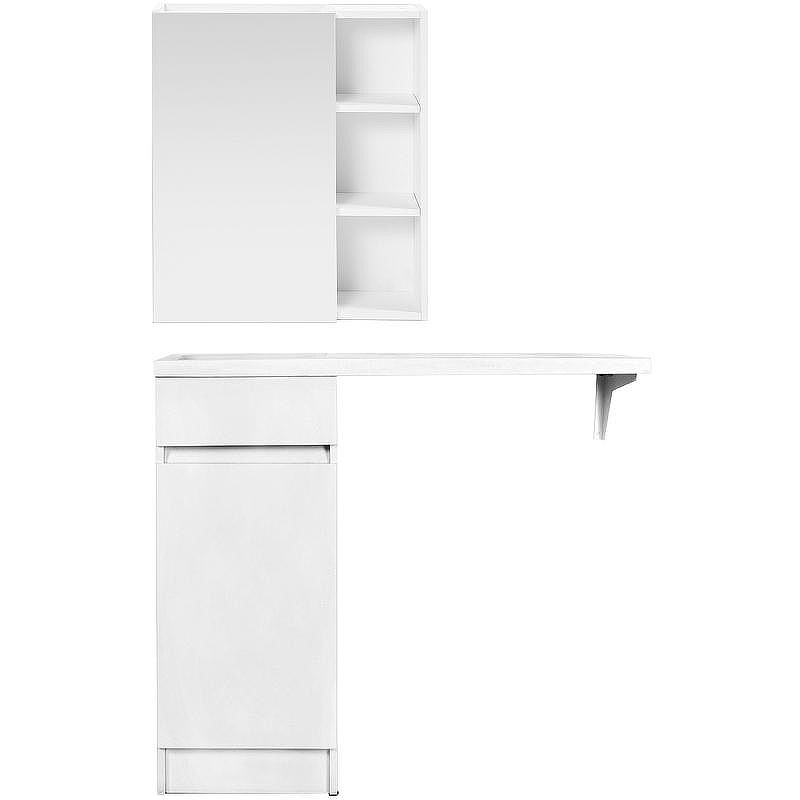 Тумба с раковиной Orange Sistema 100 L STK-40TUW+RAL с бельевой корзиной Белая, купить, цена, заказать, магазин, доставка, скидка, промокод, купить, цена, заказать, магазин, доставка, скидка, промокод