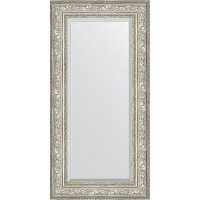 Зеркало Evoform Exclusive 120х60 BY 3504 с фацетом в багетной раме - Виньетка серебро 109, купить, цена, заказать, магазин, доставка, скидка, промокод, купить, цена, заказать, магазин, доставка, скидка, промокод
