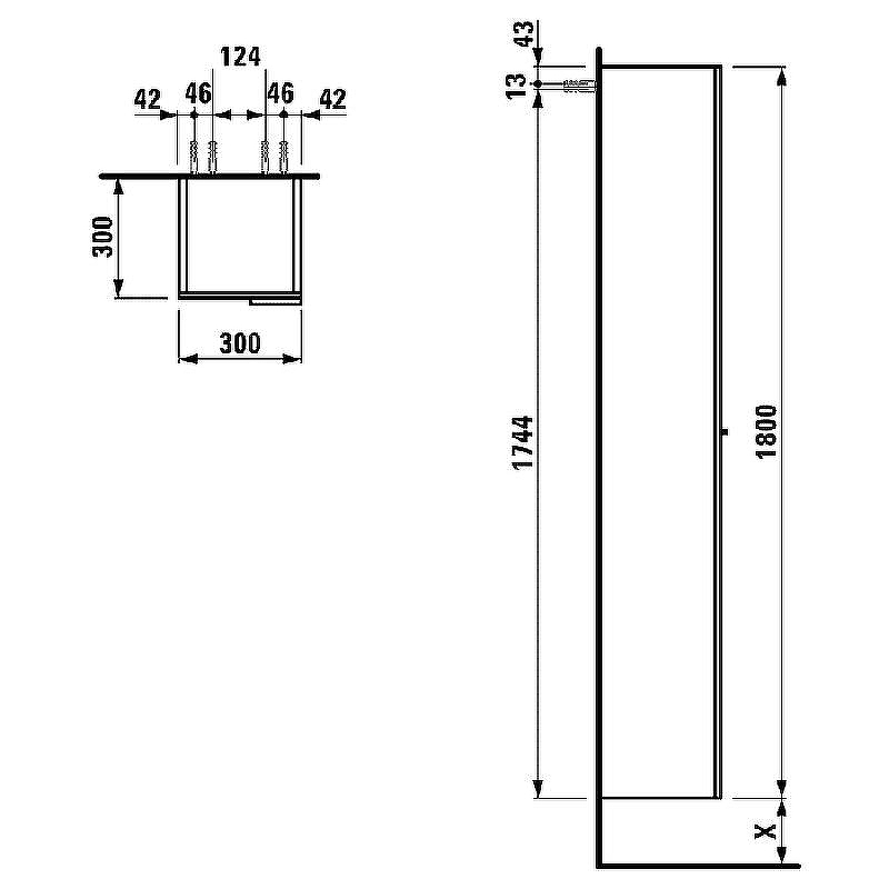 Шкаф пенал Laufen Kartell 30 R 4.0815.2.033.635.1 подвесной Оранжевый глянцевый, купить, цена, заказать, магазин, доставка, скидка, промокод, купить, цена, заказать, магазин, доставка, скидка, промокод