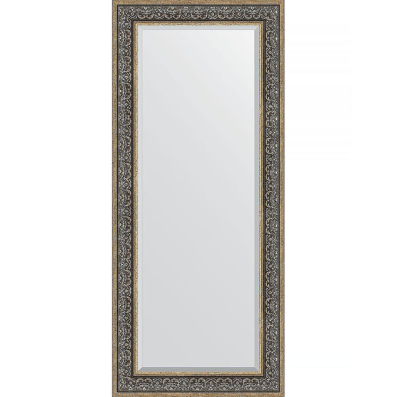 Зеркало Evoform Exclusive 159х69 BY 3579 с фацетом в багетной раме - Вензель серебряный 101, купить, цена, заказать, магазин, доставка, скидка, промокод, купить, цена, заказать, магазин, доставка, скидка, промокод