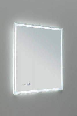 Зеркало Aquanet Оптима 70 288964 с подсветкой с сенсорным выключателем, часами и подогревом