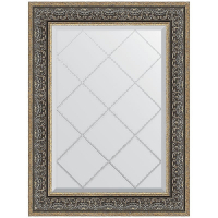 Зеркало Evoform Exclusive-G 91х69 BY 4121 с гравировкой в багетной раме - Вензель серебряный 101, купить, цена, заказать, магазин, доставка, скидка, промокод, купить, цена, заказать, магазин, доставка, скидка, промокод