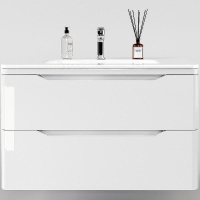 Тумба под раковину Style Line Марелла 90 Люкс Plus СС-00002414 подвесная Белый глянец антискрейтч, купить, цена, заказать, магазин, доставка, скидка, промокод, купить, цена, заказать, магазин, доставка, скидка, промокод