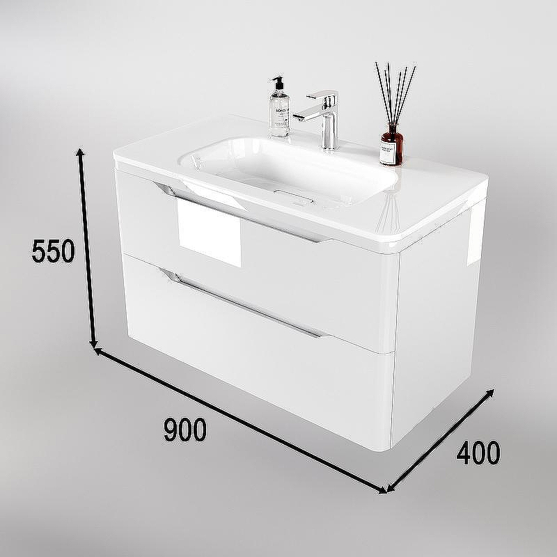 Тумба под раковину Style Line Марелла 90 Люкс Plus СС-00002414 подвесная Белый глянец антискрейтч, купить, цена, заказать, магазин, доставка, скидка, промокод, купить, цена, заказать, магазин, доставка, скидка, промокод