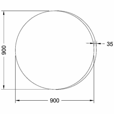 Зеркало SanVit Арт 90 zart90 с подсветкой с сенсорным выключателем и диммером