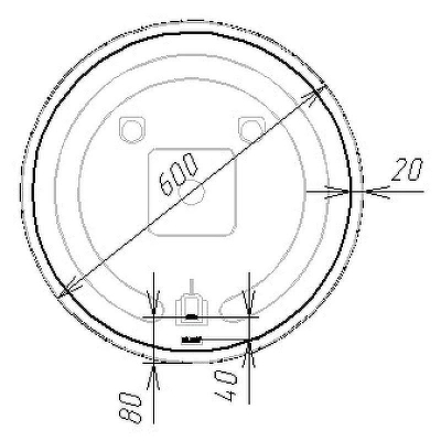 Зеркало VIANT Мюнхен 60 VMUN60-ZLED с подсветкой с бесконтактным выключателем