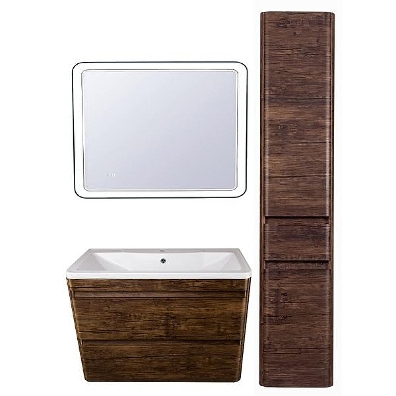 Тумба под раковину Style Line Атлантика Люкс Plus 90 СС-00002209 подвесная Старое дерево, купить, цена, заказать, магазин, доставка, скидка, промокод, купить, цена, заказать, магазин, доставка, скидка, промокод