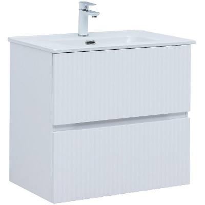 Тумба под раковину Aquanet Джейн 70 313285 подвесная Белая матовая
