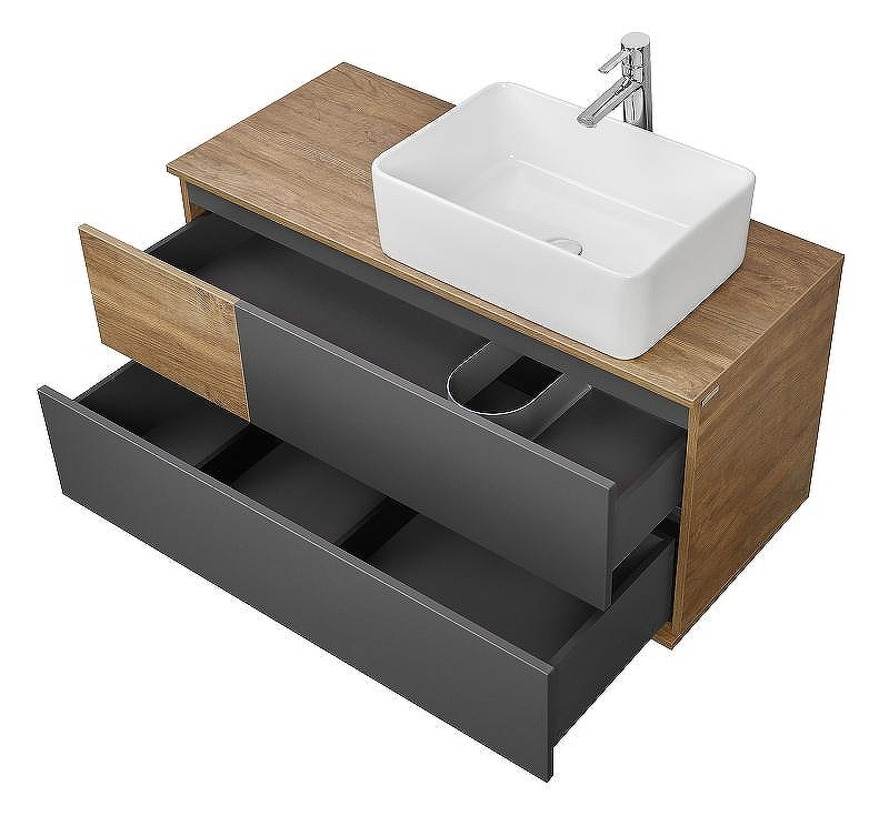 Тумба под раковину Aquaton Терра 105 1A246901TEKA0 подвесная Дуб кантри Антрацит, купить, цена, заказать, магазин, доставка, скидка, промокод, купить, цена, заказать, магазин, доставка, скидка, промокод