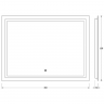 Зеркало Evoform Ledline 60x80 BY 2435 с подсветкой 24 W - сенсорный выключатель, купить, цена, заказать, магазин, доставка, скидка, промокод, купить, цена, заказать, магазин, доставка, скидка, промокод