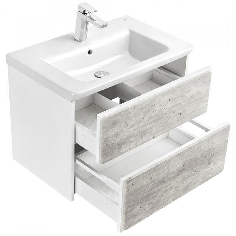 Тумба под раковину Roca Ronda 70 ZRU9303003 подвесная Бетон Белый матовый, купить, цена, заказать, магазин, доставка, скидка, промокод, купить, цена, заказать, магазин, доставка, скидка, промокод