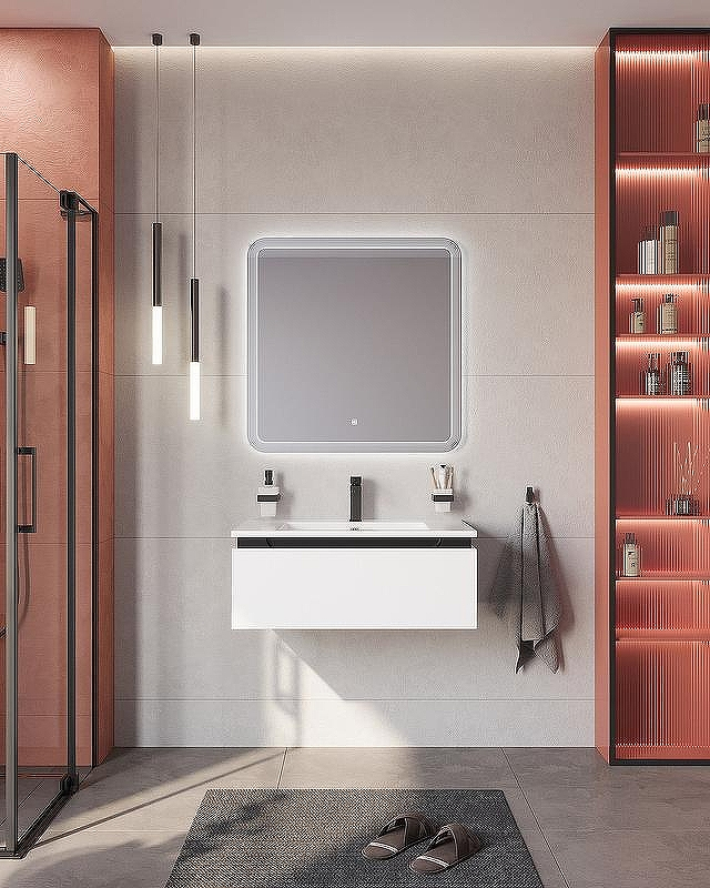 Тумба под раковину Cezares Slider 80 SLIDER-800-1C-SO-BO подвесная Bianco Opaco, купить, цена, заказать, магазин, доставка, скидка, промокод, купить, цена, заказать, магазин, доставка, скидка, промокод