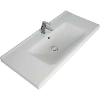 Тумба с раковиной Misty Спарта 100 УТ000013757 Белая матовая