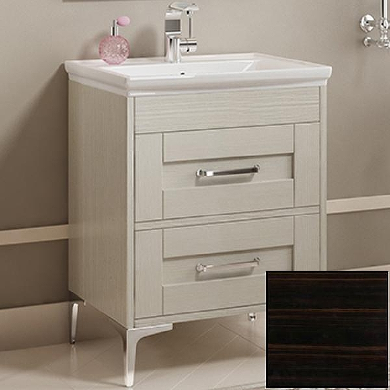 Тумба с раковиной SanVit Прованс 60 kprov060 с фактурой под дерево Черное дерево, купить, цена, заказать, магазин, доставка, скидка, промокод, купить, цена, заказать, магазин, доставка, скидка, промокод