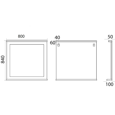 Зеркало Misty Марта 80 П-Мрт02080-011 Белое