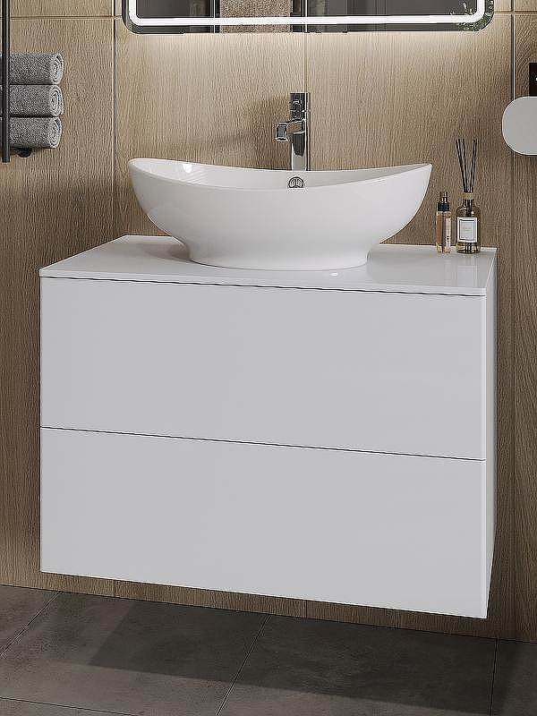 Тумба с раковиной Orange Otto 75 Ot-75TuMDF+G56 Белая, купить, цена, заказать, магазин, доставка, скидка, промокод, купить, цена, заказать, магазин, доставка, скидка, промокод