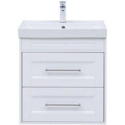 Тумба с раковиной Aquanet Бостон New 70 345369 подвесная Белый сатин