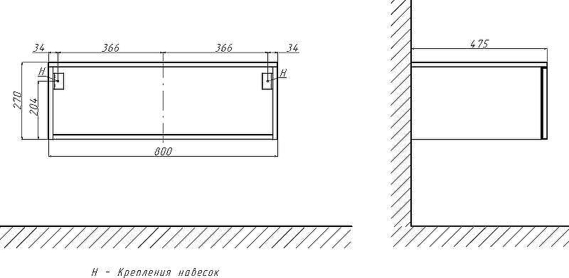 Тумба Velvex Unique Unit 80 tp.UNI.80.1Y подвесная Белая матовая, купить, цена, заказать, магазин, доставка, скидка, промокод, купить, цена, заказать, магазин, доставка, скидка, промокод