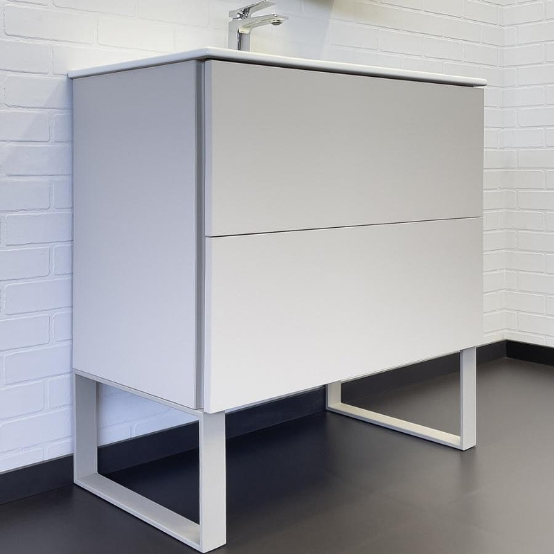 Тумба с раковиной Comforty Бильбао 80Н 00-00017176 Серый шёлк, купить, цена, заказать, магазин, доставка, скидка, промокод, купить, цена, заказать, магазин, доставка, скидка, промокод