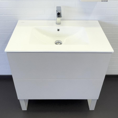 Тумба с раковиной Comforty Бильбао 80Н 00-00017176 Серый шёлк