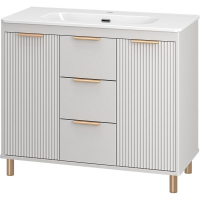 Тумба с раковиной Brevita Risacca Crema 100 УТ000025682 Серая матовая, купить, цена, заказать, магазин, доставка, скидка, промокод, купить, цена, заказать, магазин, доставка, скидка, промокод