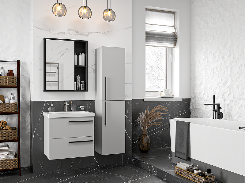 Зеркальный шкаф Misty Ненси 60 П-Нен-04060-50 Антрацит, купить, цена, заказать, магазин, доставка, скидка, промокод, купить, цена, заказать, магазин, доставка, скидка, промокод