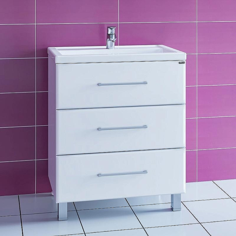 Тумба под раковину СанТа Омега 70 207039 Белая, купить, цена, заказать, магазин, доставка, скидка, промокод, купить, цена, заказать, магазин, доставка, скидка, промокод