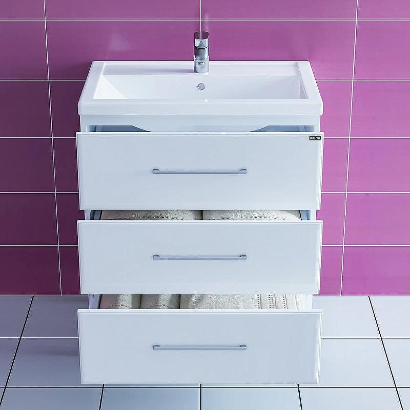 Тумба под раковину СанТа Омега 70 207039 Белая, купить, цена, заказать, магазин, доставка, скидка, промокод, купить, цена, заказать, магазин, доставка, скидка, промокод