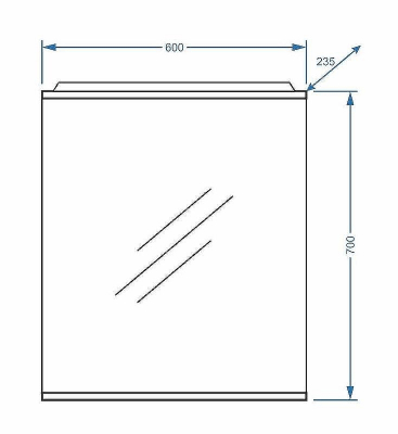 Зеркало Stella Polar Ванесса 60/С SP-00000219 с подсветкой Белое