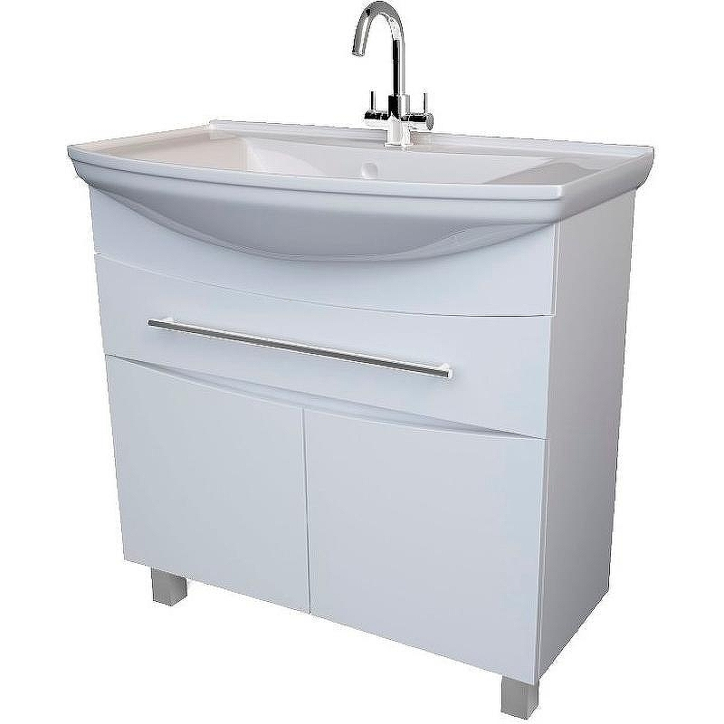 Тумба под раковину 1MarKa Lina New 85Н У94493 Белый глянец, купить, цена, заказать, магазин, доставка, скидка, промокод, купить, цена, заказать, магазин, доставка, скидка, промокод