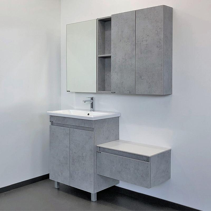 Зеркальный шкаф Comforty Осло 60 00-00006490 Бетон светлый, купить, цена, заказать, магазин, доставка, скидка, промокод, купить, цена, заказать, магазин, доставка, скидка, промокод