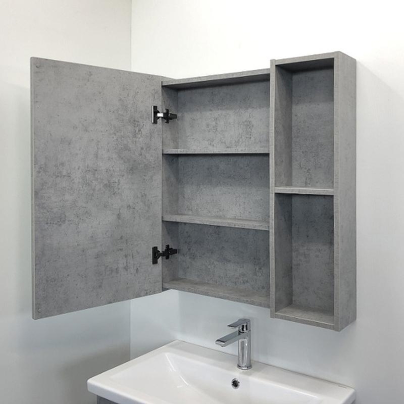 Зеркальный шкаф Comforty Осло 60 00-00006490 Бетон светлый, купить, цена, заказать, магазин, доставка, скидка, промокод, купить, цена, заказать, магазин, доставка, скидка, промокод