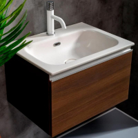 Тумба под раковину Boheme Armadi Art Vallessi 60 837-060-D подвесная Dark Oak, купить, цена, заказать, магазин, доставка, скидка, промокод, купить, цена, заказать, магазин, доставка, скидка, промокод