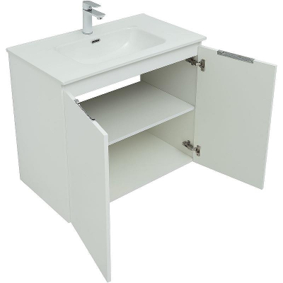 Тумба под раковину Aquanet Алвита New 80 277526 подвесная Белая матовая