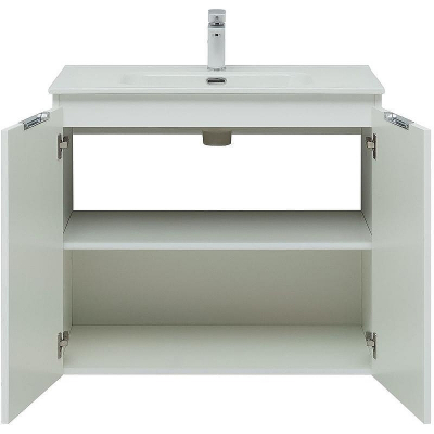 Тумба под раковину Aquanet Алвита New 80 277526 подвесная Белая матовая