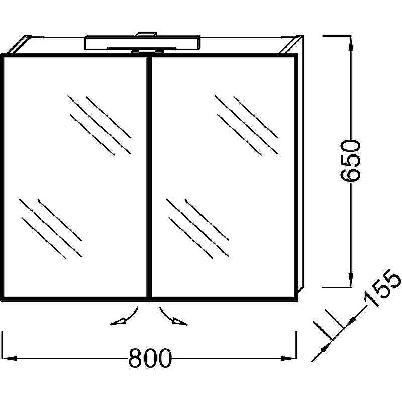 Зеркальный шкаф Jacob Delafon Presquile 80 EB928-J5 с подсветкой Белый, купить, цена, заказать, магазин, доставка, скидка, промокод, купить, цена, заказать, магазин, доставка, скидка, промокод