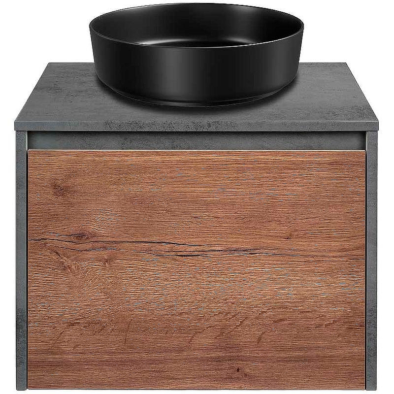 Тумба под раковину Vincea Mesa 60 VMC-2MS600TB подвесная T.Oak  Beton, купить, цена, заказать, магазин, доставка, скидка, промокод, купить, цена, заказать, магазин, доставка, скидка, промокод