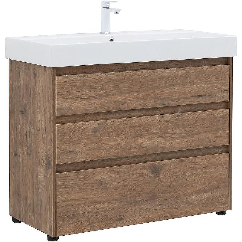 Тумба под раковину Aquanet Nova Lite 100 302480 Дуб рустикальный, купить, цена, заказать, магазин, доставка, скидка, промокод, купить, цена, заказать, магазин, доставка, скидка, промокод