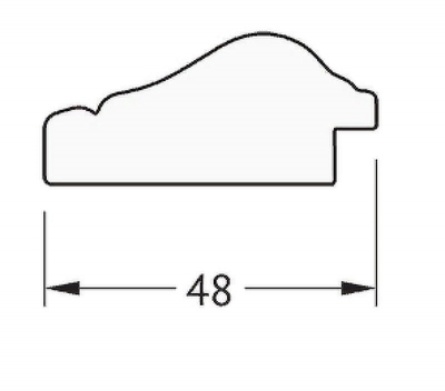 Зеркало Evoform Definite 102х52 BY 1051 в багетной раме - Алебастр 48