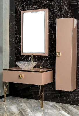 Тумба под раковину Boheme Armadi Art Lucido 100 770-100-Rose подвесная Пыльная роза