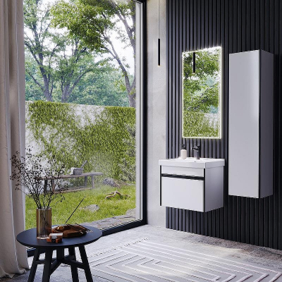 Шкаф пенал Aqwella Urban 35 URB0535W подвесной Белый