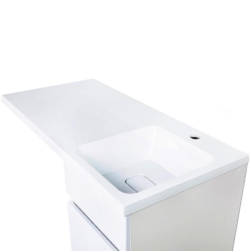 Тумба с раковиной Orange Sistema 100 R STK-40TUW+RAR с бельевой корзиной Белая, купить, цена, заказать, магазин, доставка, скидка, промокод, купить, цена, заказать, магазин, доставка, скидка, промокод