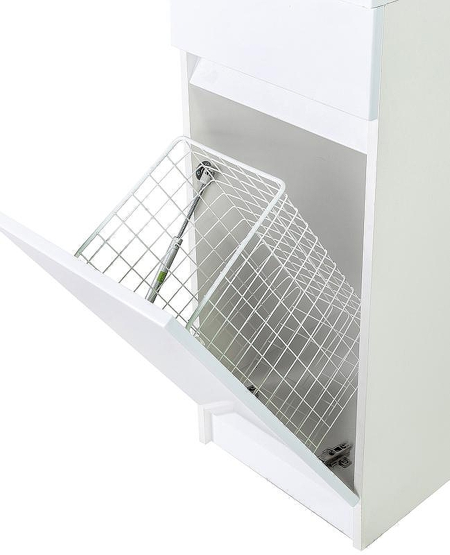 Тумба с раковиной Orange Sistema 100 R STK-40TUW+RAR с бельевой корзиной Белая, купить, цена, заказать, магазин, доставка, скидка, промокод, купить, цена, заказать, магазин, доставка, скидка, промокод