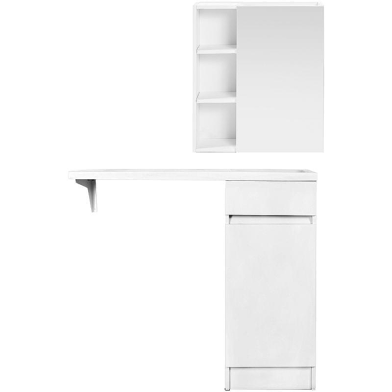 Тумба с раковиной Orange Sistema 100 R STK-40TUW+RAR с бельевой корзиной Белая, купить, цена, заказать, магазин, доставка, скидка, промокод, купить, цена, заказать, магазин, доставка, скидка, промокод