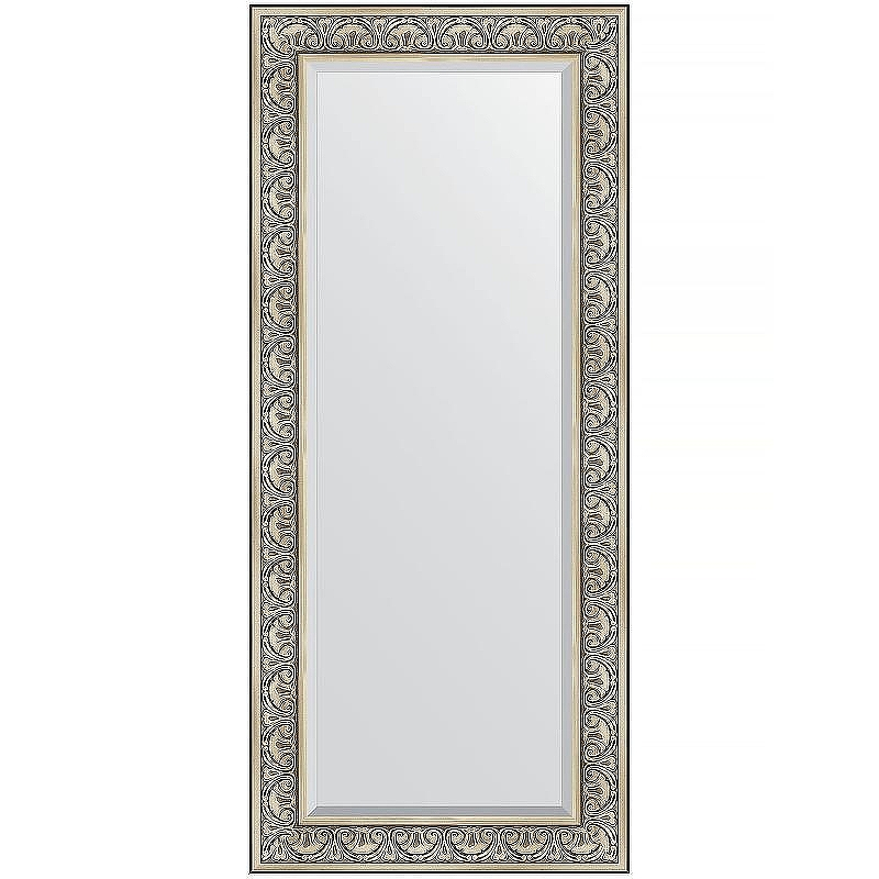Зеркало Evoform Exclusive 160х70 BY 3580 с фацетом в багетной раме - Барокко серебро 106, купить, цена, заказать, магазин, доставка, скидка, промокод, купить, цена, заказать, магазин, доставка, скидка, промокод